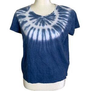 Vineyard Vines Women's SURF TEE Blue Short Sleeve Cotton Tie Dye Shirt Size XXS